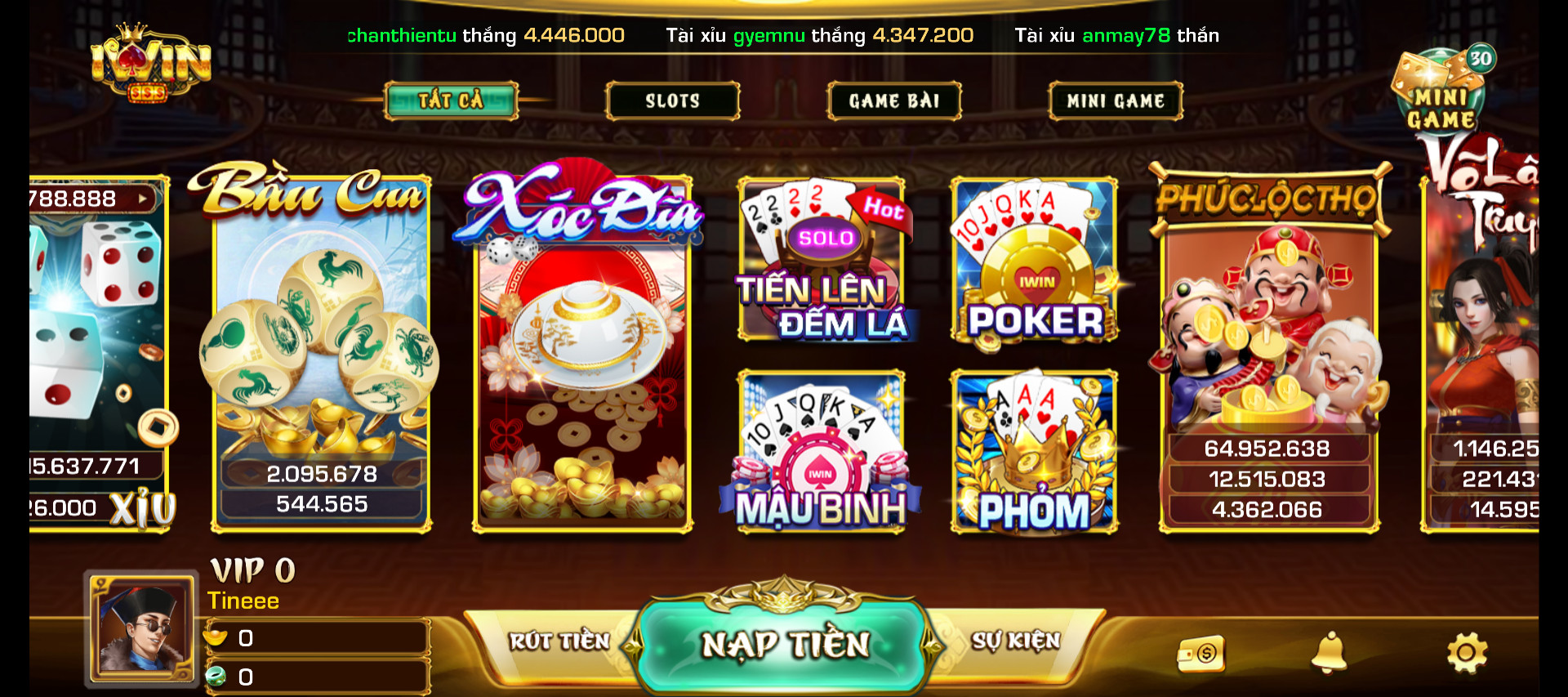 Cổng game siêu chất lượng và an toàn của iWin Club.